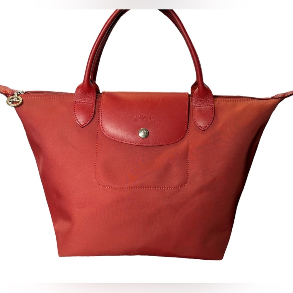 LONGCHAMP PARIS NYLON/LEATHER TOTE BAG